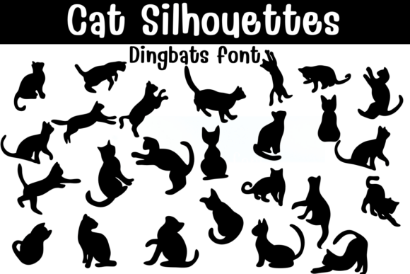 Bring Your Crafting Projects to Life with Cat Silhouettes Font