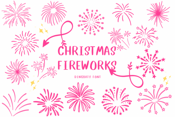 Christmas Fireworks: The Festive Dingbats Font for Handmade Products