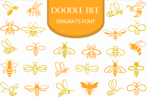 Doodle Bee Font: An Engaging Dingbat Font for Creative Branding