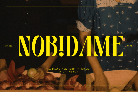 Elevate Your Brand with Nobidame, the Stylish Serif Font
