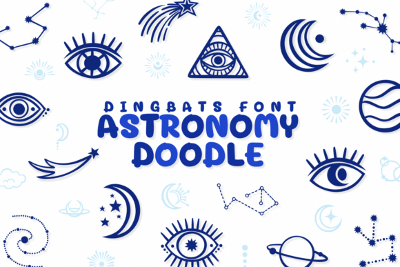Exploring the Creative Astronomy Doodle Dingbat Font for Makers