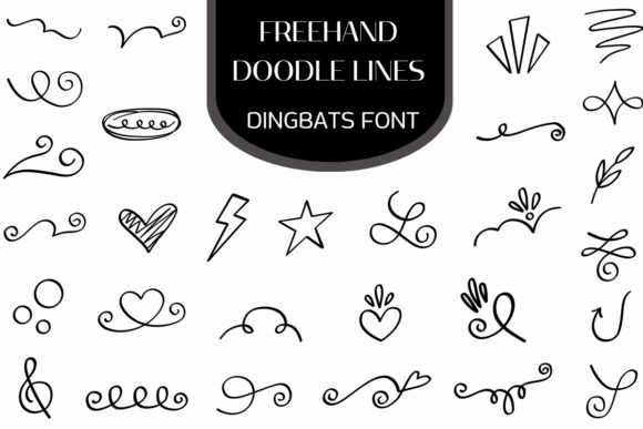 Freehand Doodle Lines: A Creative Dingbats Font for Campaign Design