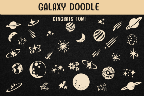 Galaxy Doodle: A Celestial Font for Editorial Design