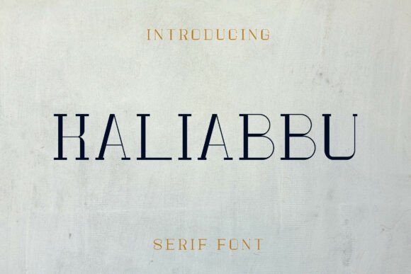 Kaliabbu: The Elegant Serif Font for Makers