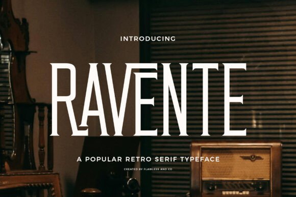 Ravente: A Retro Serif Typeface for Modern Digital Design