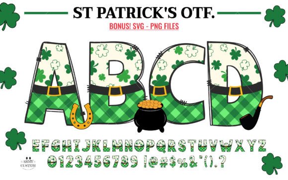St. Patrick's Shamrock Plaid Font for Digital Marketing Success