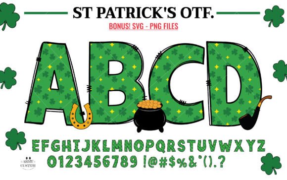 St. Patrick’s Shamrock Font for Creative Branding