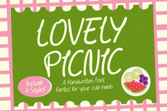 The Lovely Picnic Font: A Handwritten Typeface for Warm Campaigns