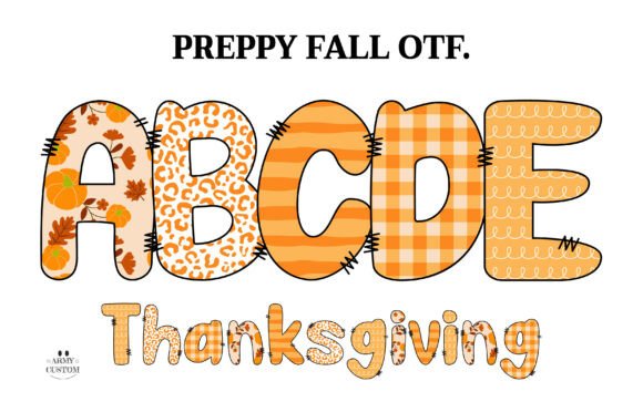 The Preppy Fall Thanksgiving Font for Editorial Typography