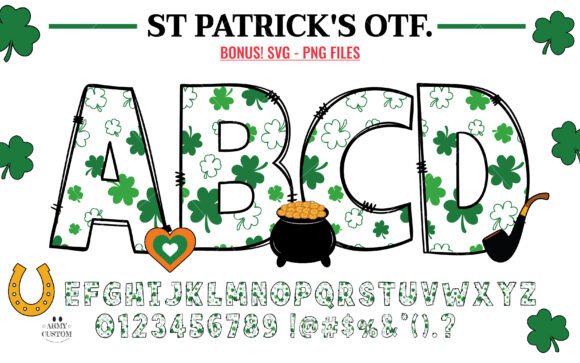 The St. Patrick s Day Shamrock Font for Creative Projects