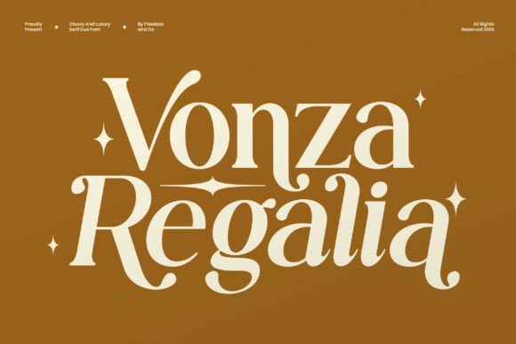 Vonza Regalia: A Font for Crafting a Luxurious Brand Identity