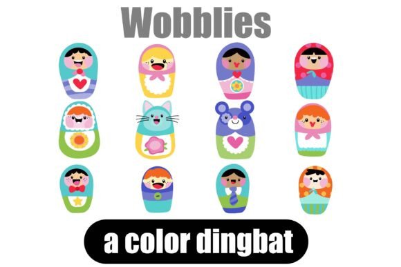 Wobblies Font: A Colorful Dingbat for Branding Projects